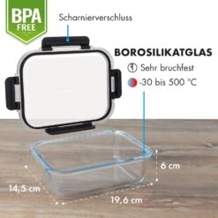 Jardine Frischhaltedosen 3er Set 1040 Ml Borosilikatglas Deckel -Haushaltsgeräte 10036371 de 0007 logo
