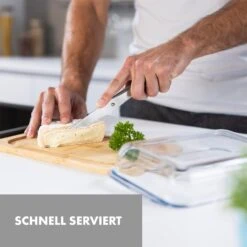 Glaswerk Hermatige Aufschnittbox Mit Glasdeckel Borosilikatglas Bambus Schneidebrett -Haushaltsgeräte 10036378 de 0004 logo