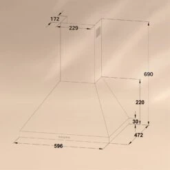 Victoria Dunstabzugshaube 60cm Retro-Design 644,5m³/h 2 LED-Lampen -Haushaltsgeräte 10036449 de 0006 logo