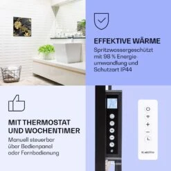 Wonderwall Air Art Smart Infrarotheizung Schwarze Blume 60x60cm 350W -Haushaltsgeräte 10037829 de 0004 logo