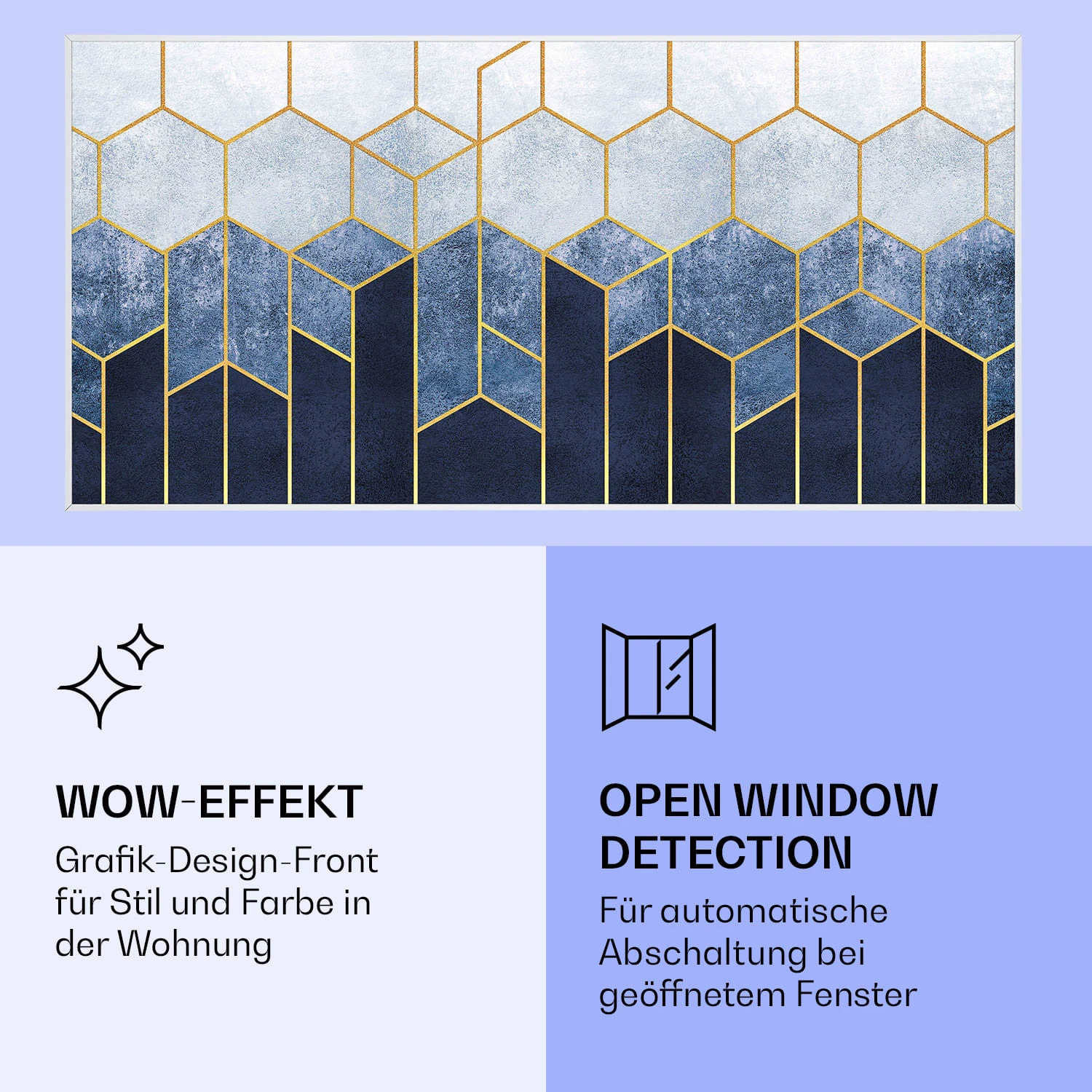 Wonderwall Air Art Smart Infrarotheizung Blaue Linie 120x60cm 700W 6 Wonderwall Air Art Smart Infrarotheizung Blaue Linie 120x60cm 700W – Bild 6