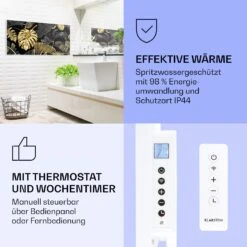 Wonderwall Air Art Smart Infrarotheizung Schwarzes Blatt 120x60cm 700W -Haushaltsgeräte 10037922 de 0004 logo