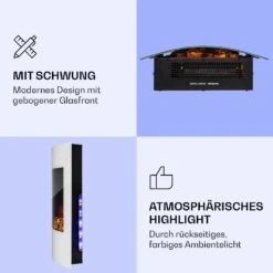 Klarstein Lamington Elektrokamin 2000 W LED-Flammen Heizlüfter Timer Ambientelicht -Haushaltsgeräte 10038006 de 0003 logo