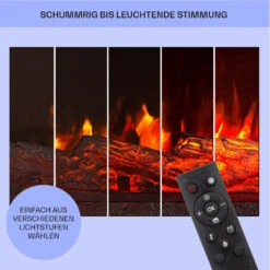 Villarrica Elektrokamin 1900 W LED-Technik Wandeinbau Fernbedienung -Haushaltsgeräte 10038007 de 0007 usp