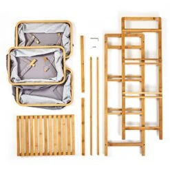 Wäscheregal 3 Schubladen 3 Etagen Bambus Baumwolle -Haushaltsgeräte 10038013 yy 0004 logo