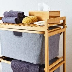 Wäscheregal 3 Schubladen 3 Etagen Bambus Baumwolle -Haushaltsgeräte 10038013 yy 0005 logo