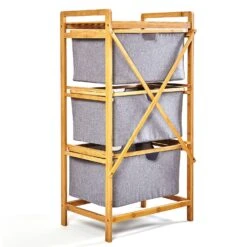 Wäscheregal 3 Schubladen 3 Etagen Bambus Baumwolle -Haushaltsgeräte 10038013 yy 0006 logo