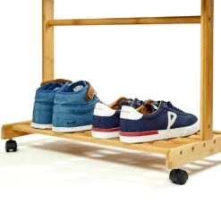 Garderobe Ablage Kleiderständer 57,5 X 173cm Asymmetrisch Bambus -Haushaltsgeräte 10038021 yy 0005 logo