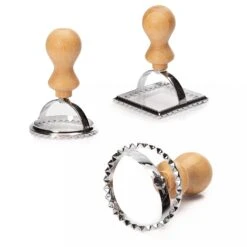 Ravioli Ausstecher 3er Set 3 Größen Rund & Eckig Metall Bambus -Haushaltsgeräte 10038035 yy 0006 logo