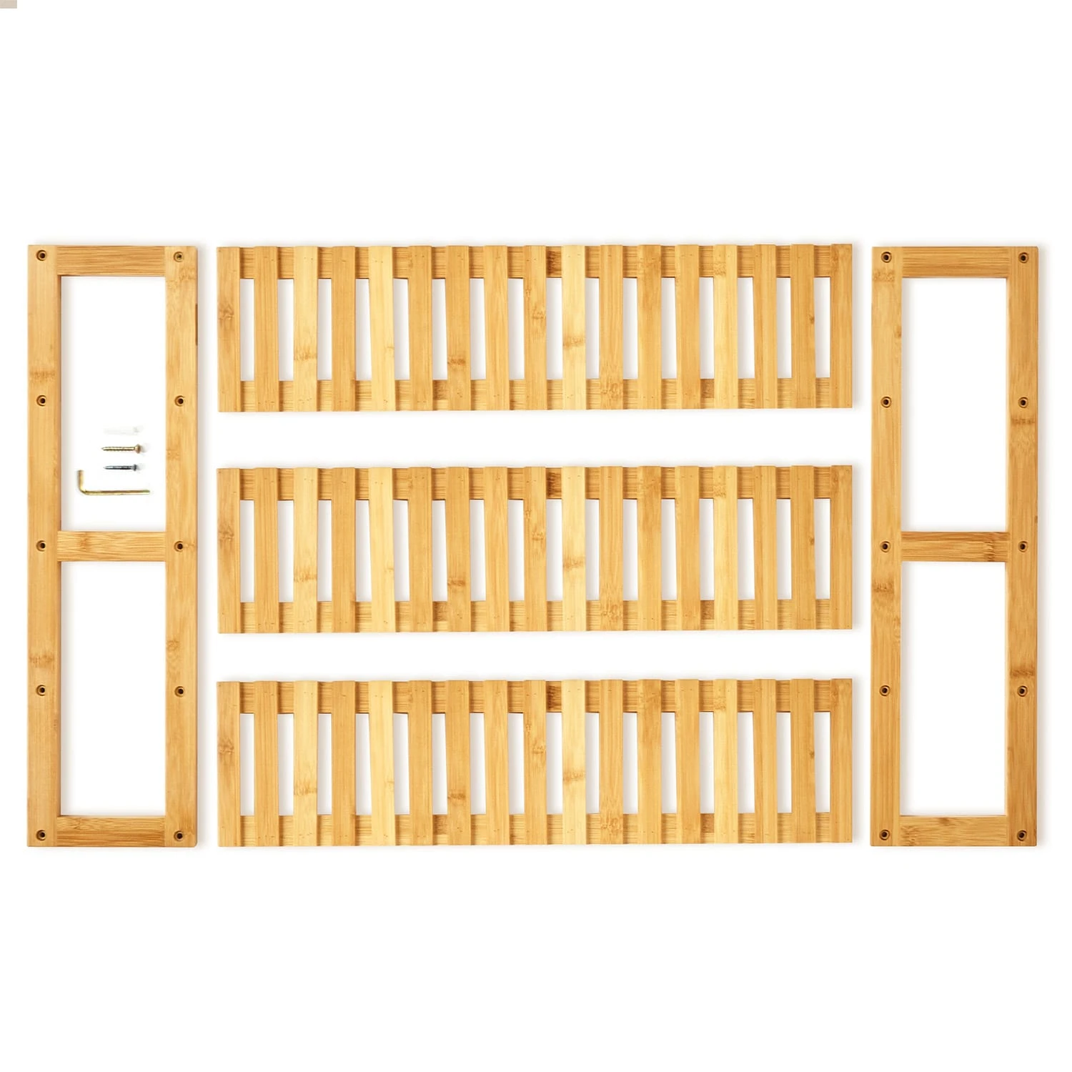 Regalablage 3 Etagen 60x54x15 Cm (BxHxT) Böden Höhenverstellbar Bambus 3 Regalablage 3 Etagen 60x54x15 Cm (BxHxT) Böden Höhenverstellbar Bambus – Bild 3