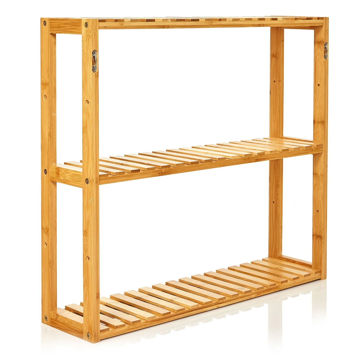 Regalablage 3 Etagen 60x54x15 Cm (BxHxT) Böden Höhenverstellbar Bambus 7 Regalablage 3 Etagen 60x54x15 Cm (BxHxT) Böden Höhenverstellbar Bambus – Bild 7