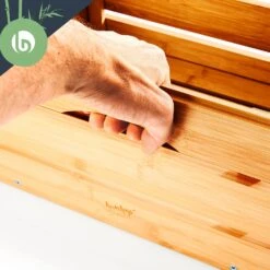 Stapelkiste Aus Bambus Gute Luftzirkulation Stapelbar 27x20,5x38cm -Haushaltsgeräte 10038071 yy 0003 logo