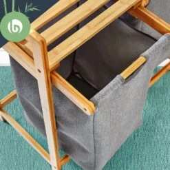 Wäschestation 2 Herausnehmbare Säcke Bambus Baumwolle -Haushaltsgeräte 10038102 yy 0004 logo