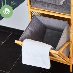 2-in-1 Standregal 2 Ablagefächer Herausnehmbarer Korb Bambus Baumwolle 11 2-in-1 Standregal 2 Ablagefächer Herausnehmbarer Korb Bambus Baumwolle -Haushaltsgeräte 10038135 yy 0004 logo