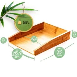 Ablagefach Dokumentenfach Edles Design Maße: 25,3 X 5,8 X 33 Cm Bambus -Haushaltsgeräte 10038150 yy 0007 logo