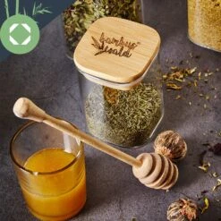 Eckiges Glas Mit Bambusdeckel Luftdicht Mit Silikonring 10x25x10 Cm 3x 2000 Ml -Haushaltsgeräte 10038255 yy 0007 logo