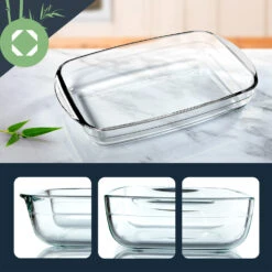 Ofenform 2600 Ml 355 X 55 X 220 Mm Hochwertiges Glas -Haushaltsgeräte 10038266 yy 0003 logo