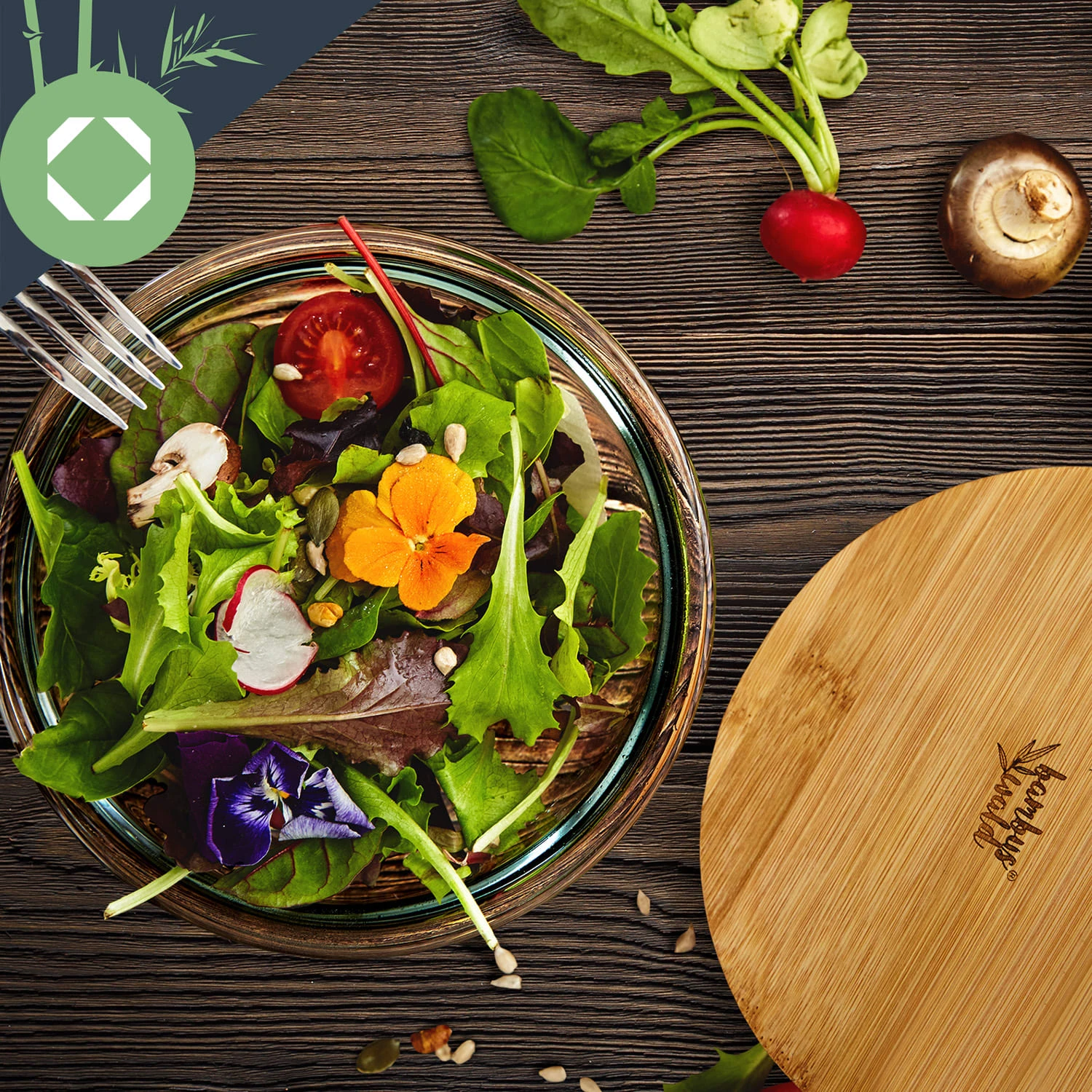 Glasschüssel 5er-Set Bambusdeckel Verschließbar BPA-frei Stapelbar 6 Glasschüssel 5er-Set Bambusdeckel Verschließbar BPA-frei Stapelbar – Bild 6