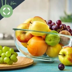 Glasschüssel 1365 Ml Bambusdeckel Verschließbar BPA-frei Größe M -Haushaltsgeräte 10038271 yy 0004 logo