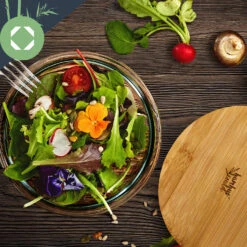 Salatschüssel 465 Ml Bambusdeckel Verschließbar BPA-frei Größe XS -Haushaltsgeräte 10038273 yy 0006 logo