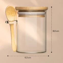 Gewürzgläser Mit Bambuslöffel 6 Stück Je 200 Ml Luftdicht -Haushaltsgeräte 10038292 yy 0007 logo