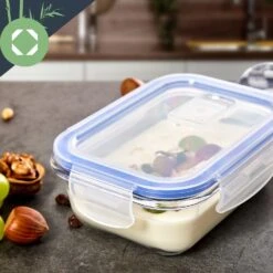 Rechteckige Glasbox 1520 Ml, 1040 Ml, 640 Ml, 370 Ml Mit Deckel 4er-Set -Haushaltsgeräte 10038296 yy 0004 logo