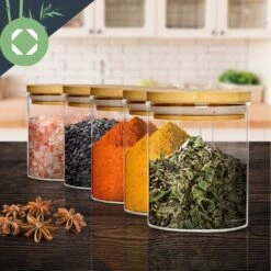 Runde Gläser Bambusdeckel 10 Stück Je 150 Ml Luftdicht -Haushaltsgeräte 10038299 yy 0005 logo