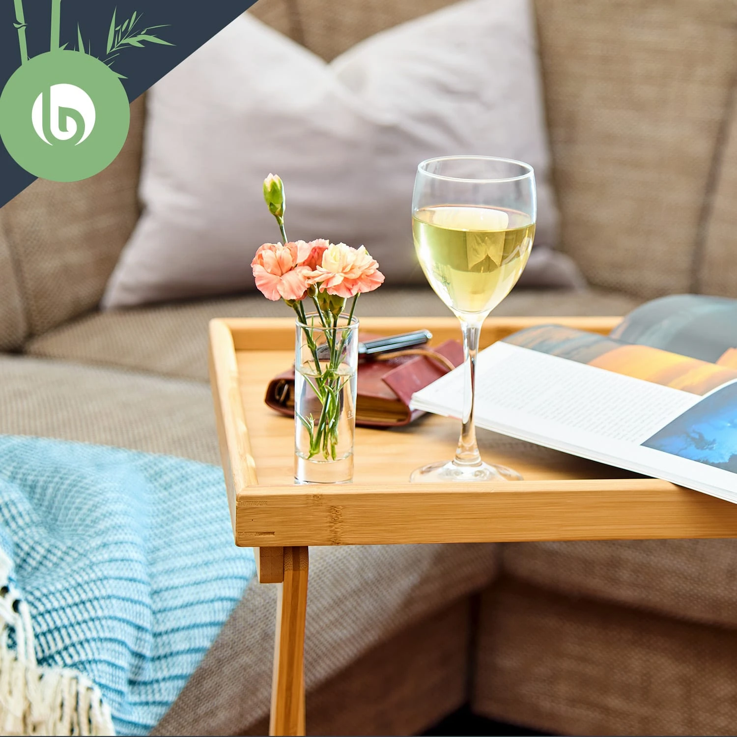 Beistelltisch Für Frühstück Leicht 50 X 66 X 38 Cm Nachhaltig Bambus 3 Beistelltisch Für Frühstück Leicht 50 X 66 X 38 Cm Nachhaltig Bambus – Bild 3