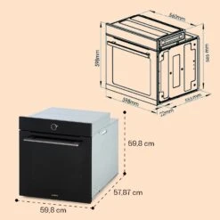 Illuminosa Smart Einbaubackofen 2800W 11 Funktionen App-Steuerung -Haushaltsgeräte 10038335 yy 0007 dimensions