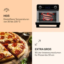 AeroVital Jumbo 3-in-1 Heißluftfritteuse Toaster Dörrautomat 1550 W 18 Liter -Haushaltsgeräte 10038339 de 0004 logo