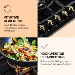 Victoria 5 Gaskochfeld 5-flammig Sabaf-Brenner Glaskeramik Retro-Look -Haushaltsgeräte 10038376 de 0005 logo