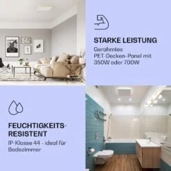 Wondersky Decken-Infrarotheizstrahler 350W 60 X 6,5 X 60 Cm (BxHxT) IP44 -Haushaltsgeräte 10038378 de 0005 logo