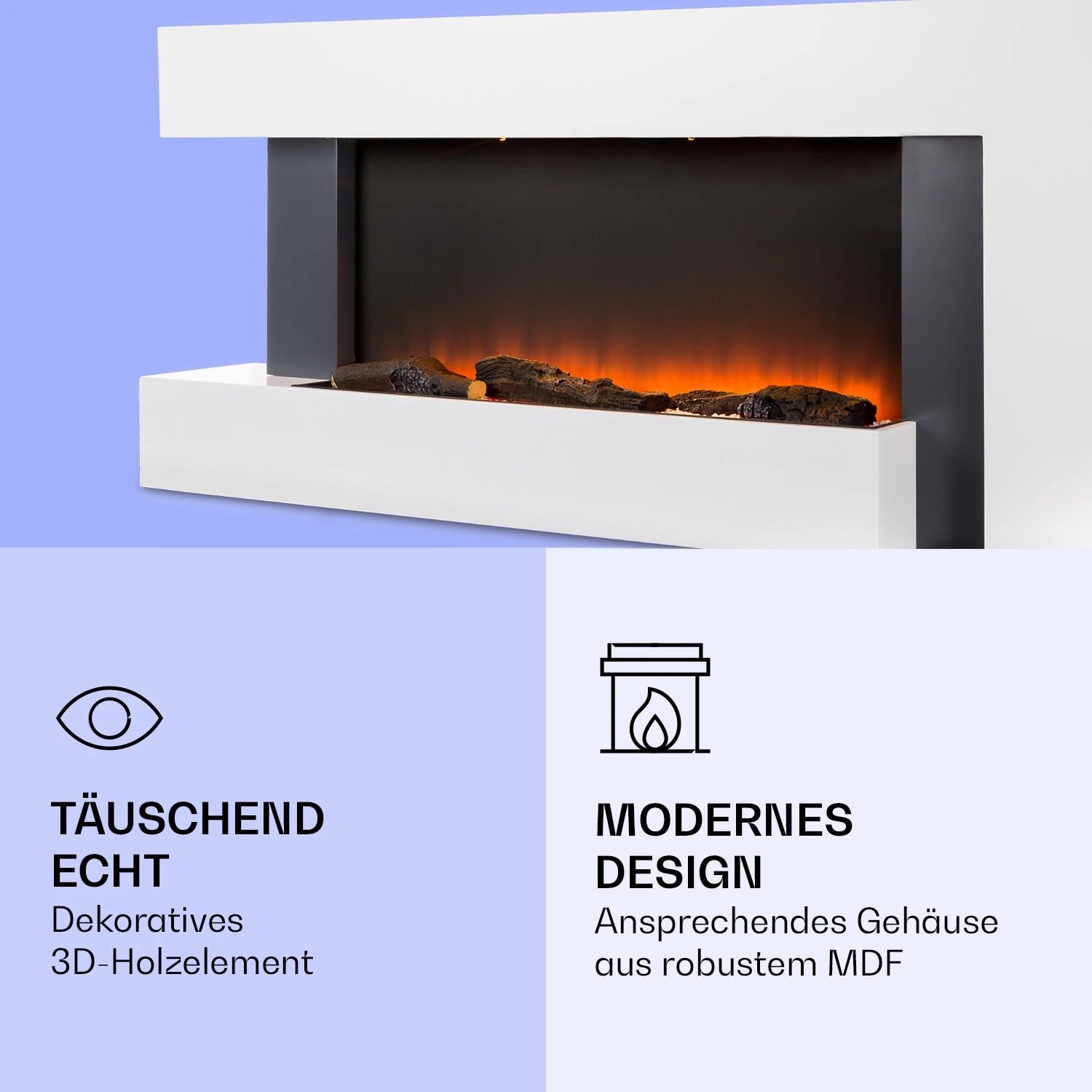 Studio Light & Fire 2 Smart Kamin 1000/2000W MDF WiFi-Steuerung 5 Studio Light & Fire 2 Smart Kamin 1000/2000W MDF WiFi-Steuerung – Bild 5