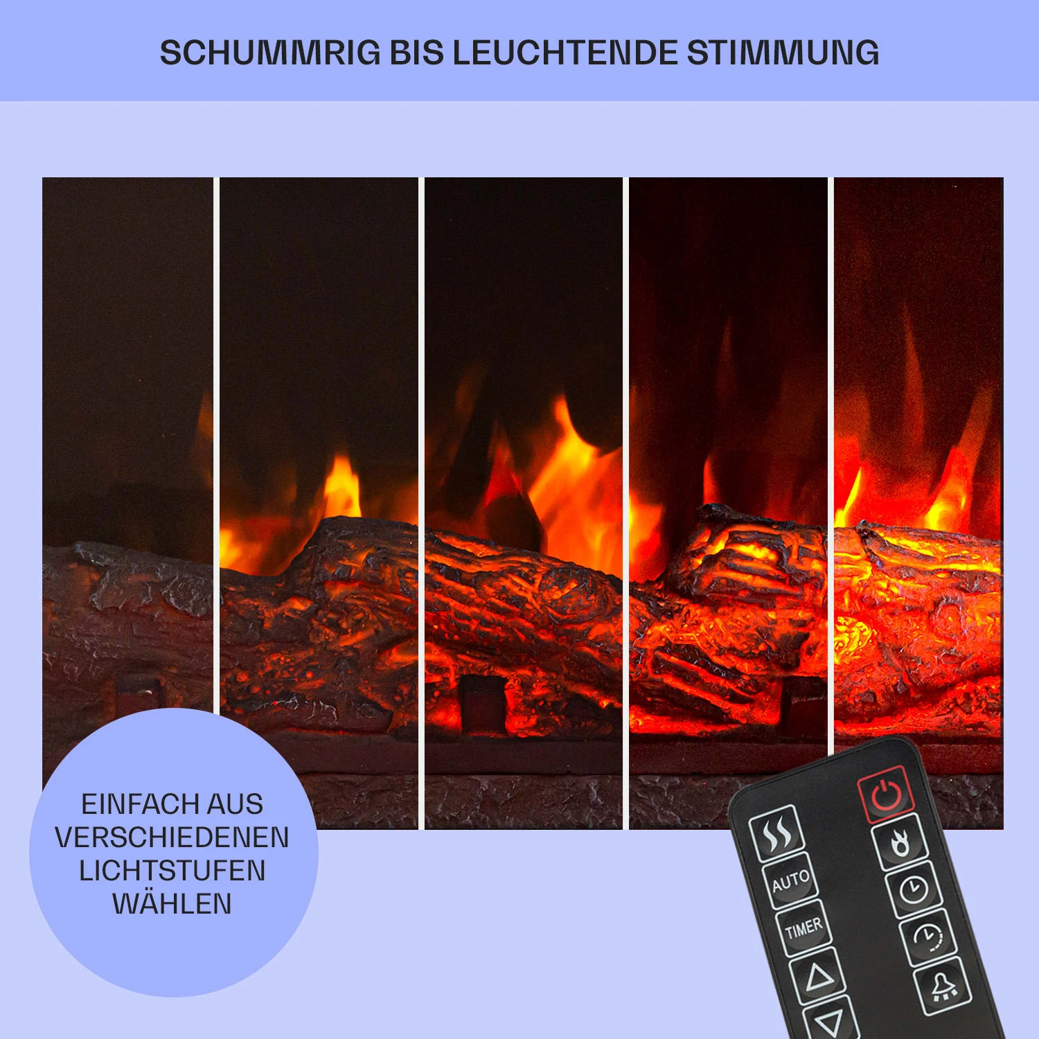 Studio Light & Fire 2 Smart Kamin 1000/2000W MDF WiFi-Steuerung 8 Studio Light & Fire 2 Smart Kamin 1000/2000W MDF WiFi-Steuerung – Bild 8