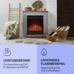 Fort Rock Elektrokamin 1800 W Heizfunktion 10 Bis 30 °C Fernbedienung -Haushaltsgeräte 10038396 de 0004 logo