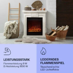 Frosty Peak Elektrischer Kamin 1800 W 10 Bis 30 °C Fernbedienung -Haushaltsgeräte 10038397 de 0004 logo