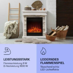 Nevis Peak Elektrischer Kamin 1800 W Heizfunktion 10 Bis 30 °C Fernbedienung -Haushaltsgeräte 10038399 de 0004 logo