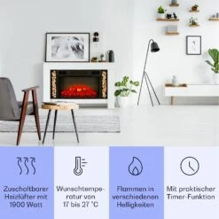 Studio Loft 2 Elektrokamin 1900 W LED-Technik Fernbedienung -Haushaltsgeräte 10038617 de 0003 usp