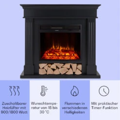 Las Pilas Elektrokamin Heizlüfter 900/1800W Wochentimer Fernbedienung 10 Las Pilas Elektrokamin Heizlüfter 900/1800W Wochentimer Fernbedienung -Haushaltsgeräte 10038630 de 0003 usp