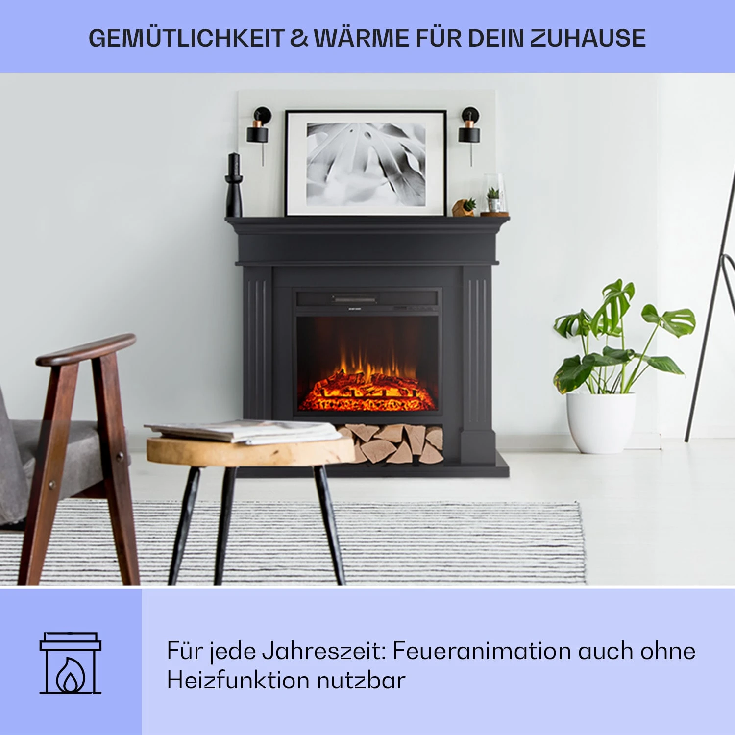 Las Pilas Elektrokamin Heizlüfter 900/1800W Wochentimer Fernbedienung 4 Las Pilas Elektrokamin Heizlüfter 900/1800W Wochentimer Fernbedienung – Bild 4