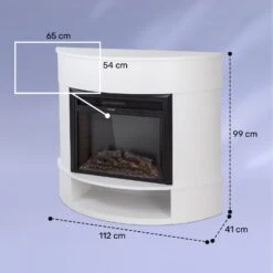 Loloru Elektrokamin Heizlüfter 900/1800W Wochentimer Fernbedienung -Haushaltsgeräte 10038631 yy 0008 dimensions