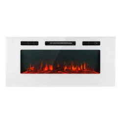 Galeras Elektrischer Wand- Und Einbaukamin 1800 W LED 3 Farben Timer