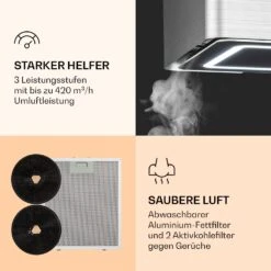 Futurelight Smart Inselabzugshaube Umluft 420m³/h LED Edelstahl -Haushaltsgeräte 10038710 de 0005 logo