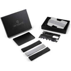 NANO Slim Wallet Geldbörse Extra-flach 12 Karten Münzfach Aluminium -Haushaltsgeräte 10038720 yy 0006 logo