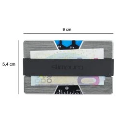 NANO Slim Wallet Geldbörse Extra-flach 12 Karten Münzfach Aluminium -Haushaltsgeräte 10038720 yy 0008 logo