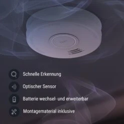 Rauchmelder DOF19 Kunststoff Warnsignal: 85 DB 9V Batteriebetrieben -Haushaltsgeräte 10038755 de 0003 logo