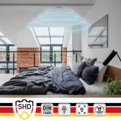 Rauchmelder DOF29 Kunststoff Warnsignal: 85 DB 9V Batteriebetrieben -Haushaltsgeräte 10038758 yy 0005 logo