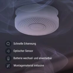 Rauchmelder DOF39 Kunststoff Warnsignal: 85 DB 9V Batteriebetrieben -Haushaltsgeräte 10038775 de 0003 logo
