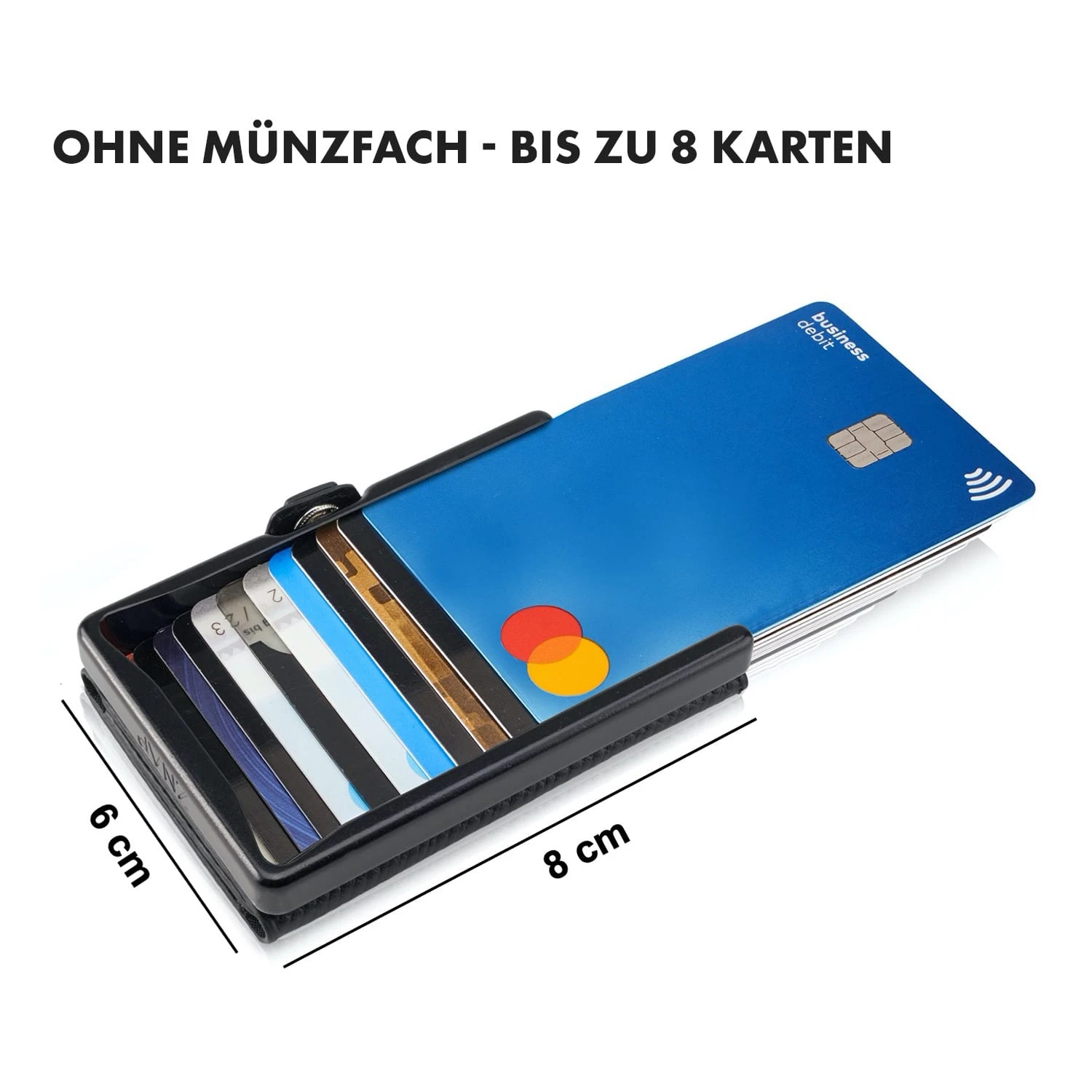 ZNAP Slim Wallet 8 Karten Münzfach 8 X 1,5 X 6 Cm (BxHxT) RFID-Schutz 7 ZNAP Slim Wallet 8 Karten Münzfach 8 X 1,5 X 6 Cm (BxHxT) RFID-Schutz – Bild 7