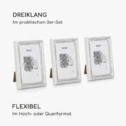 Lancaster Bilderrahmen Rechteckig 3er-Set 17x12 Cm Fotos Passepartout Holz -Haushaltsgeräte 10039304 de 0004 logo